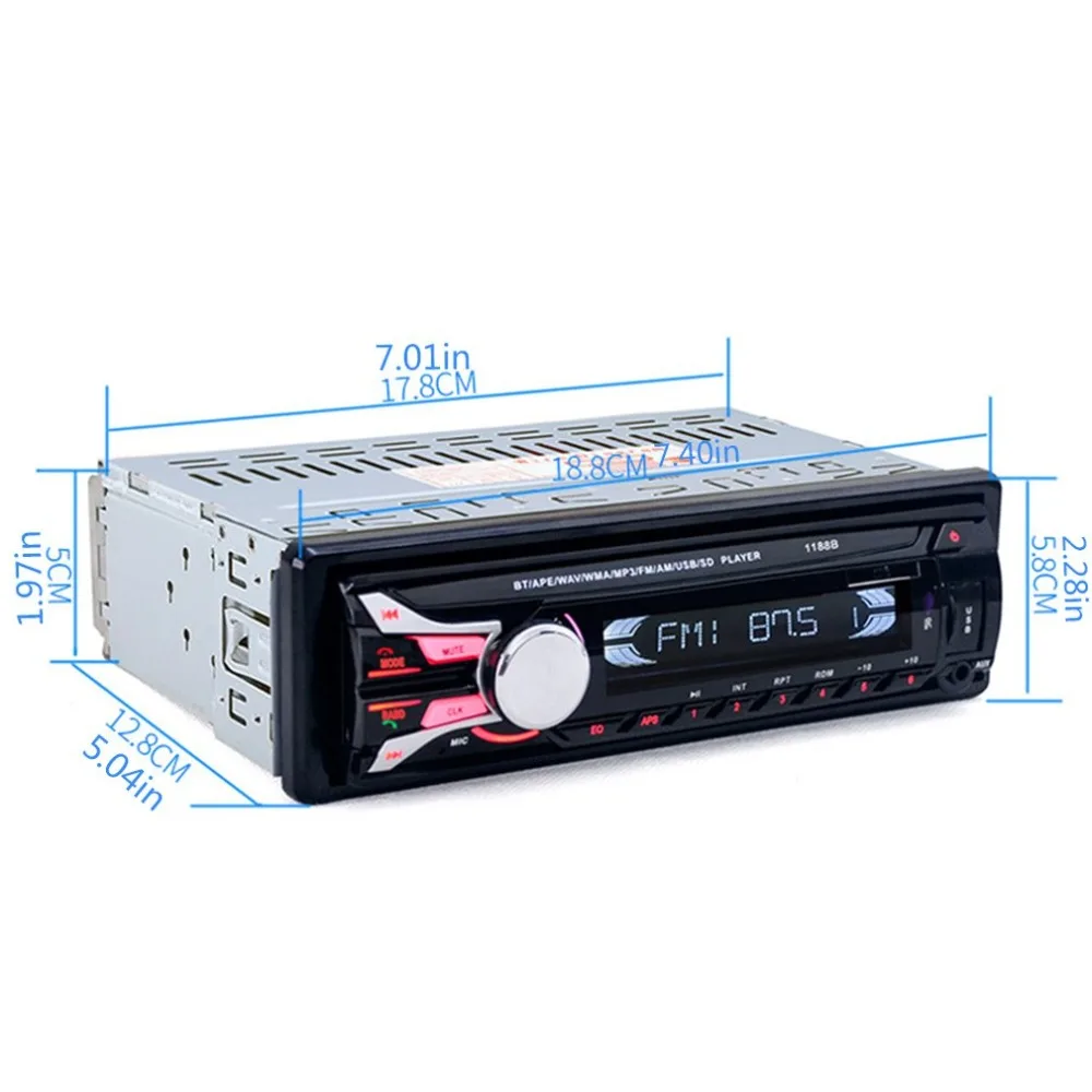 Автомобильный беспроводной Mp3 Автомобильный Mp3 плеер карта машина Usb флеш-накопитель беспроводной автомобильный аудио 1188B Fm радио карта Машина