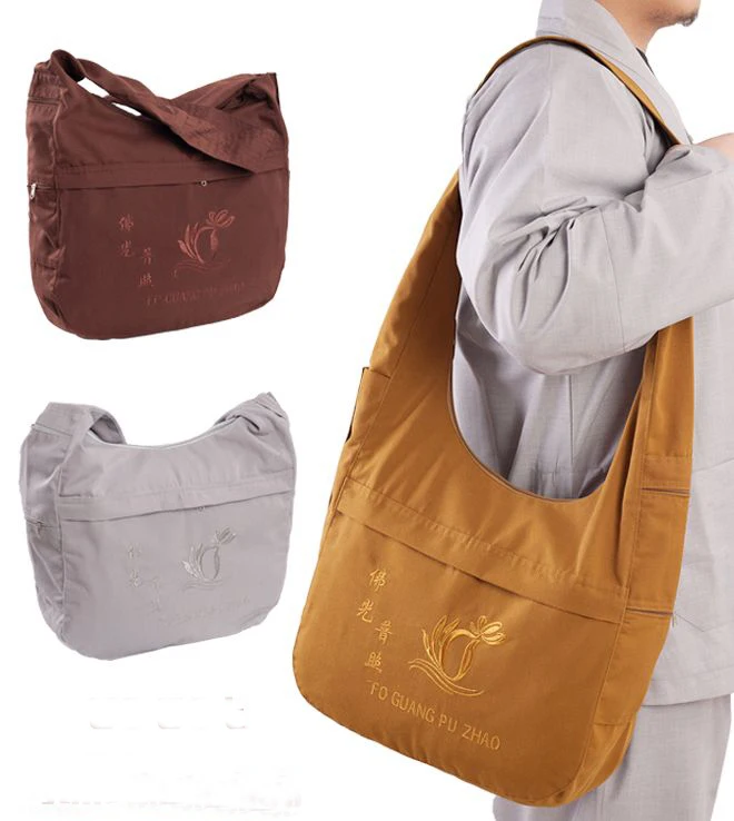 canvas buddhist monk pack bags shaolin monks kung fu crescent packages Buddha prayer zen arhat lay meditation bag | Спорт и