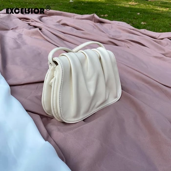 

EXCELSIOR 2020 Women Messenger Bag New Handbags PU Leather Crossbody Bag for Women Solid Zipper Shoulder Bags Bolsa Mujer