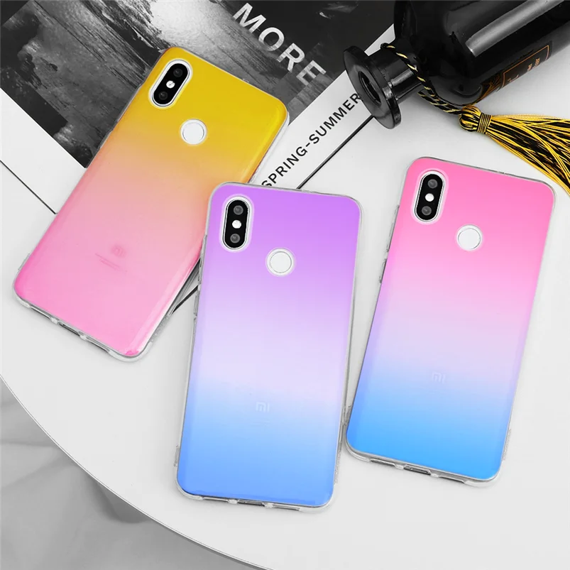 

Color Gradient TPU Fundas For Xiaomi Redmi 7A 6A 4A 4X 5 Plus Go S2 Note 3 4 5 4X 5A 6 7 8 Pro Cover For Redmi Note 7 Case Coque