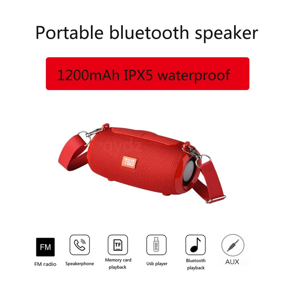 Bluetooth Колонка TG533 портативная Водонепроницаемая с FM радио|Портативные колонки| |