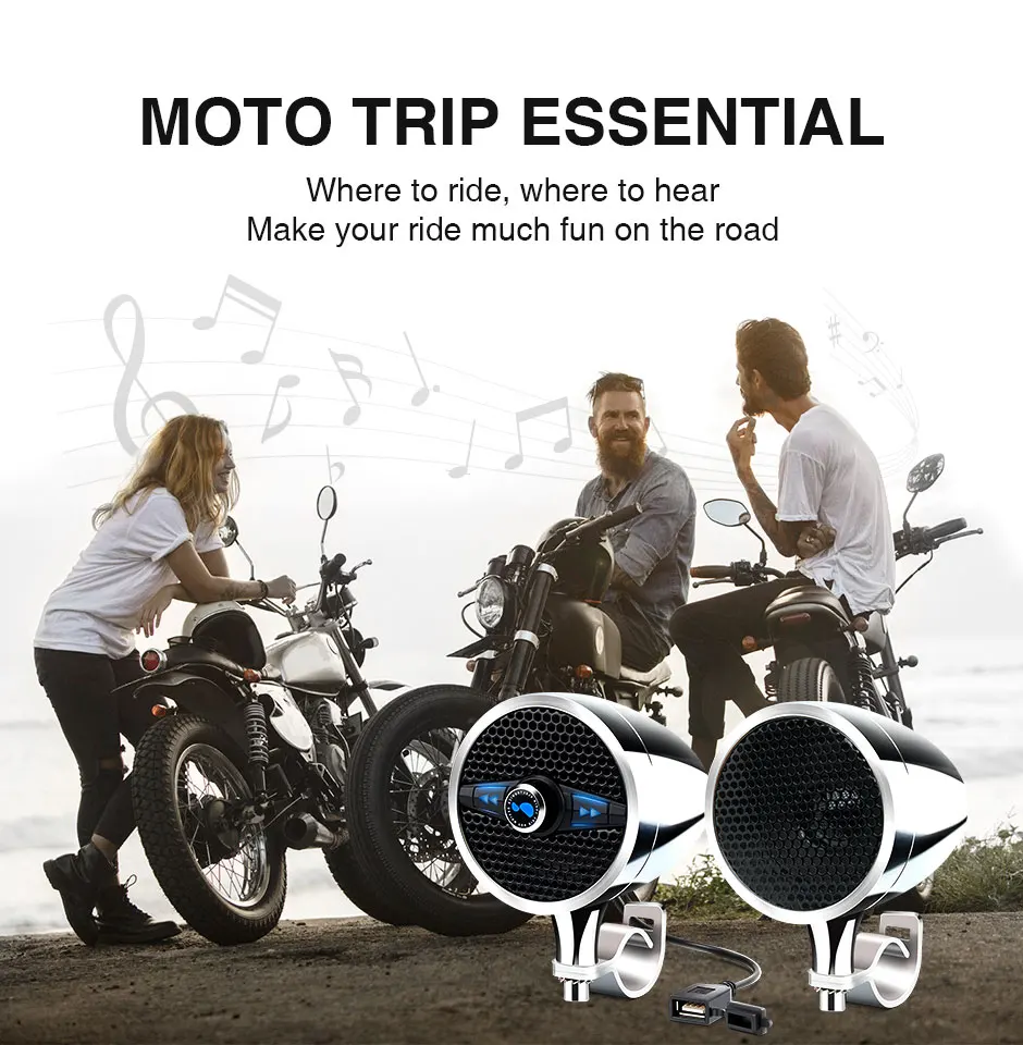Lexin S3 MP3 Музыкальный Аудио Колонки для Мотоцикла Bluetooth Акустика Мото Музыка