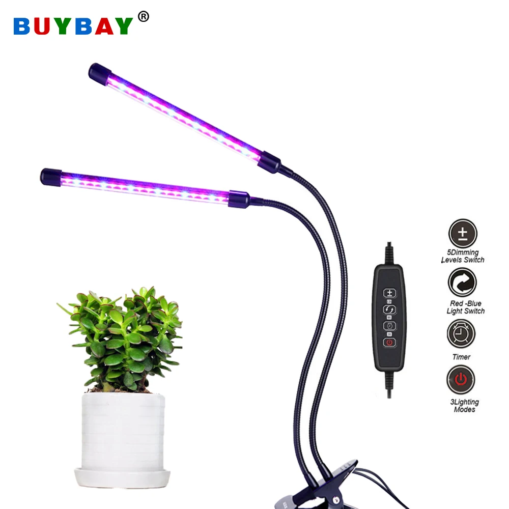  BUYBAY LED Grow Light Full Spectrum Flexible Clip Phyto Lamp 5V USB 9W 20W 27W Grow Lamp for Plants - 4000186709978