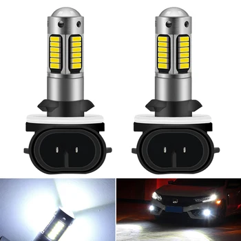 

2Pcs Led 880 881 P13W Led Bulb 6000K White Car Fog Light Day Lamp Auto 12/24V H1H3 Driving Day Running Lamp Auto Foglamps