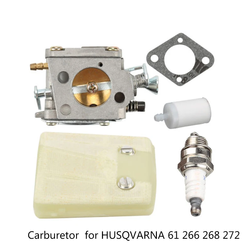 Карбюратор Комплект подходит для Husqvarna 61 268 266 272 бензопила топливный воздушный фильтр прочный