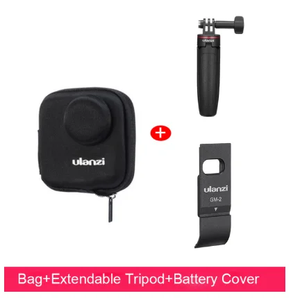 Ulanzi GM-2 Gopro Max крышка батареи Съемная крышка батареи type-c порт зарядки 1:1 дизайн чехол для Gopro Max аксессуары - Цвет: with bag tripod