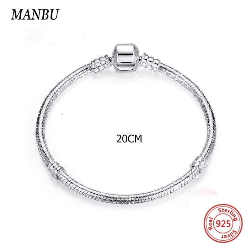 ManBu 925 стерлингового серебра браслеты на запястье браслет "Змейка" для женщин, платье для женщин, роскошные ювелирные браслеты аксессуары