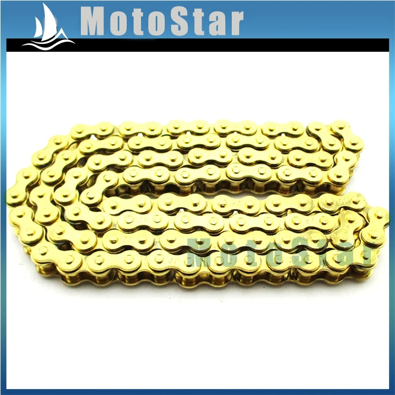 

Gold 420 Chain104 Links For 110cc 125cc Engine Chinese Pit Dirt Bike SSR Thumpstar XR50 CRF50 CRF70 YCF BSE Lifan YX Kayo