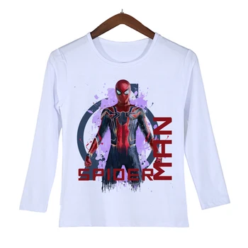 

2020 autumn Baby Boys Spiderman T Shirt Superman Batman T Shirt Kids Cartoon Long Sleeve Children T-Shirt Novelty Boys tops O-75