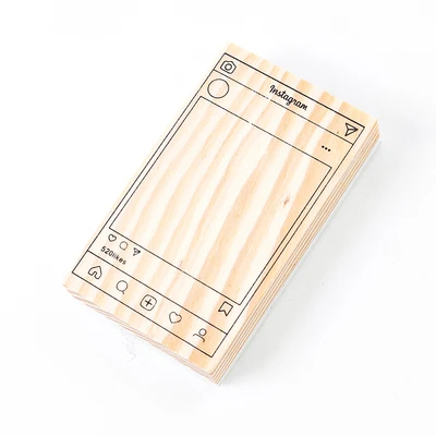 Творческий Wechat INS шаблон деревянный комплект резиновых штампов для DIY Скрапбукинг Ремесло воск печать штамп Kawaii канцелярские принадлежности - Цвет: C