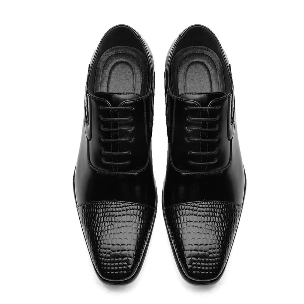 Мужская обувь; Новое поступление года; модельные туфли; Высококачественная деловая кожаная обувь на шнуровке; официальная обувь для свадебной вечеринки