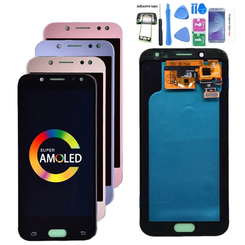 Сенсорный ЖК дисплей Super Amoled для Samsung Galaxy J5 2017 J530 J530F Pro Duos|Экраны мобильных
