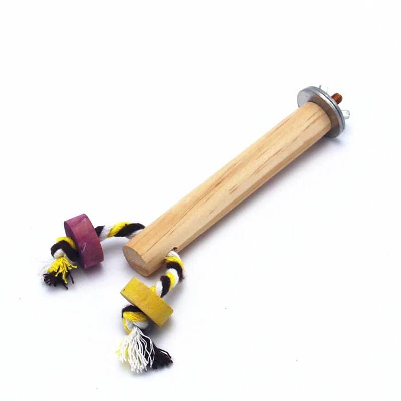 Натуральные Деревянные попугаи качели игрушка жердочка для птиц Подвесные качели клетка с хлопковые веревочные игрушки товары для птиц