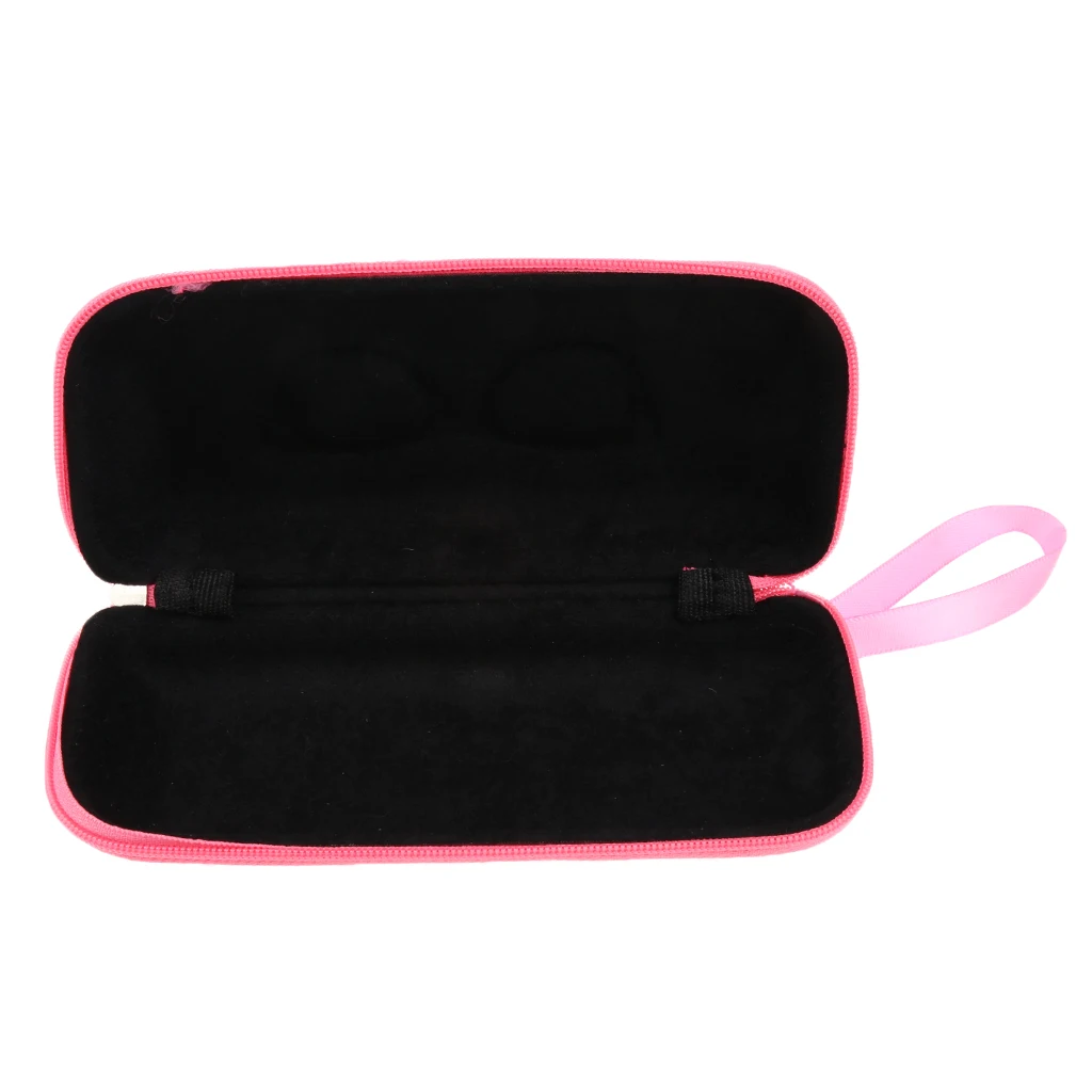 2 x Zipper Eyeglasses Hard Case Spectacles Glasses Box Holder Pouch Purple/Pink/Grayish Blue/Brown/Black/Dark Green