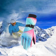 Зимний теплый для катания на лыжах перчатки сенсорный экран полный палец водостойкий ветрозащитный тепловой Handwear для активного отдыха