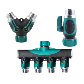 

3Pcs 3/4 Zinc Alloy Tap Valve Splitter Outdoor Garden Lawn Watering Tool 26Mm Pipe Thread With Switch Flow Control Valve Beautif