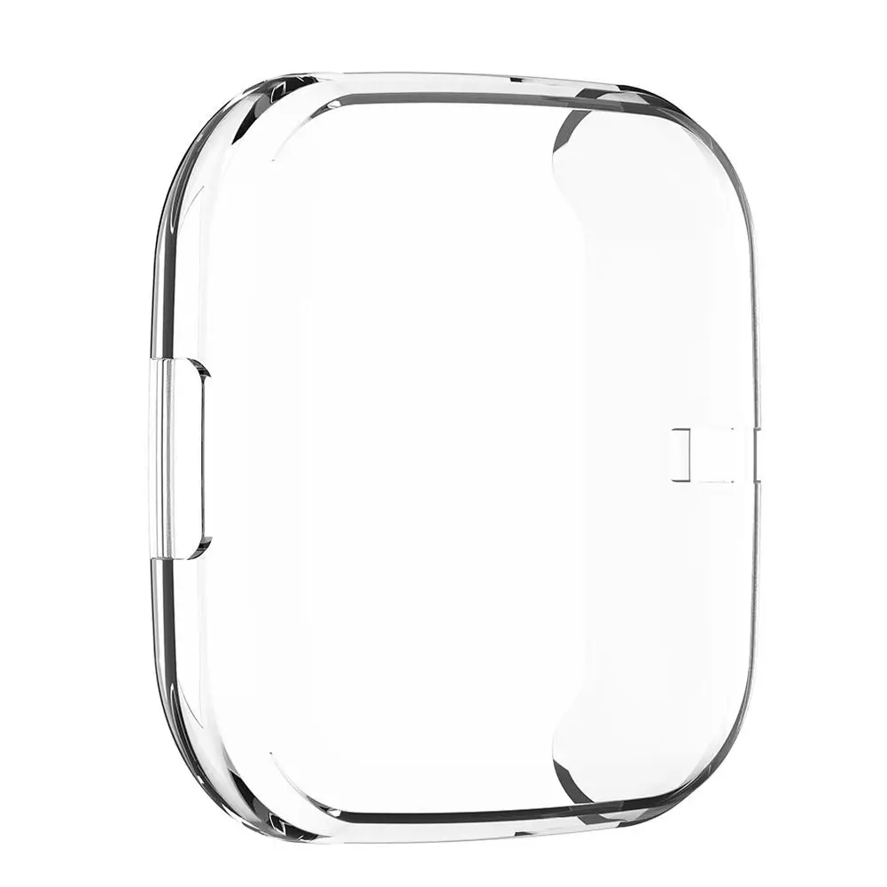 Transparent Ультра-тонкий мягкий, из ТПУ, защитный чехол для Fitbit Versa 2 Smart Watch полный охват защитный чехол Силиконовые серьги чехлы - Color: Transparent