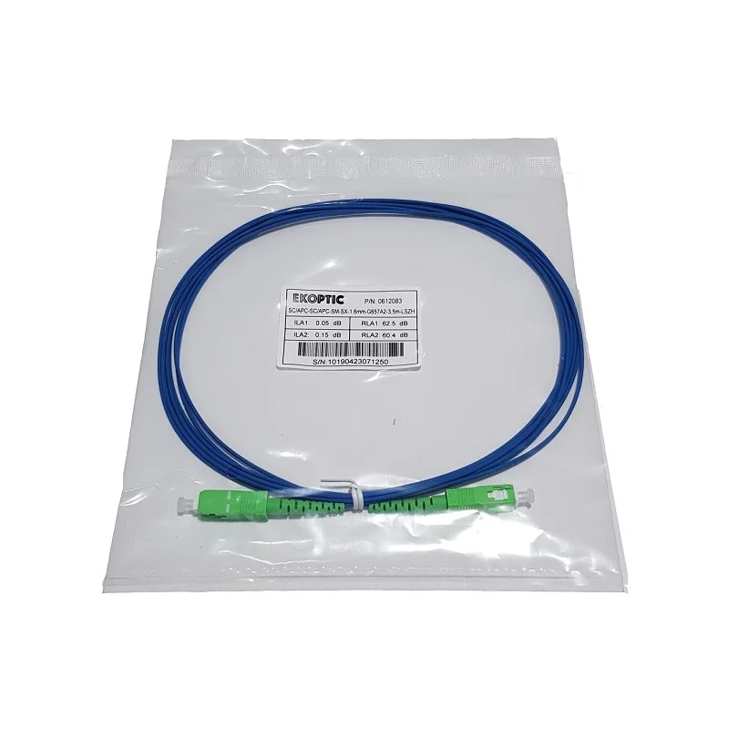 100 шт SC/APC-SC/APC-SM-SX-1.6mm-G657A2-3.5m-LSZH волоконно-оптический патч-корд | Мобильные телефоны