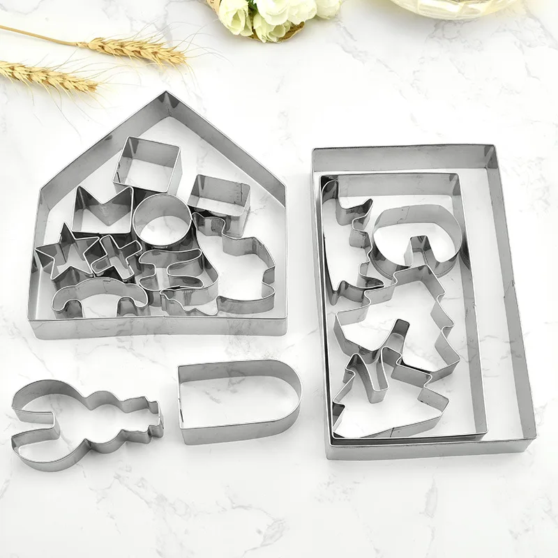 Нержавеющая сталь Форма для выпечки бисквитов 3d твердая форма для печенья креативная форма для рождественского печенья