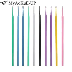 100Pcs Disposable Cotton Swab Eyelash Extension Mascara Applicator micro Brush lash makeup tools plastic stick clean cotton bud