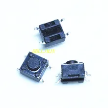 100 шт. 6x6x5 мм smd 4pin тактильные кнопочные переключатели квадратные ручки, сенсорный переключатель 6*6*5 мм транзистор