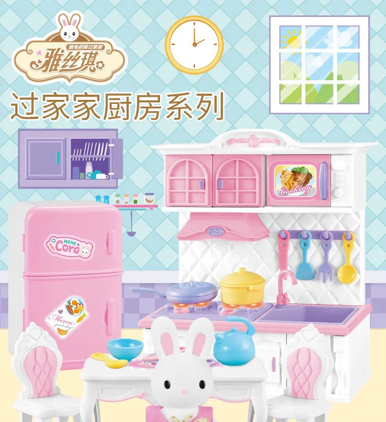Estee Qi Dreamy Cabin спальня кухня наборы игрушек звук и светильник детский игровой дом игрушки девушки модель подарок