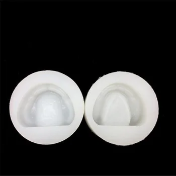 

2Pcs/Set Dental Plaster Model Mold Mould Dental Soft Silicone Full Mouth Half Mouth Toothless Base Mold