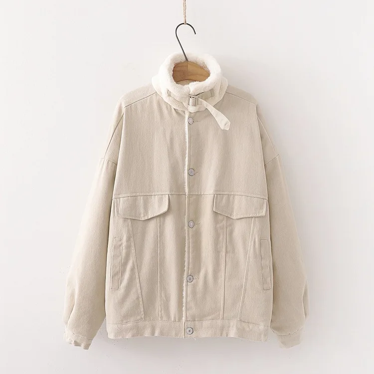 

AliExpress 2019 Autumn & Winter New Style Comfortable Sweet Thick Berber Fleece Warm Solid Color Soft Girl Cotton