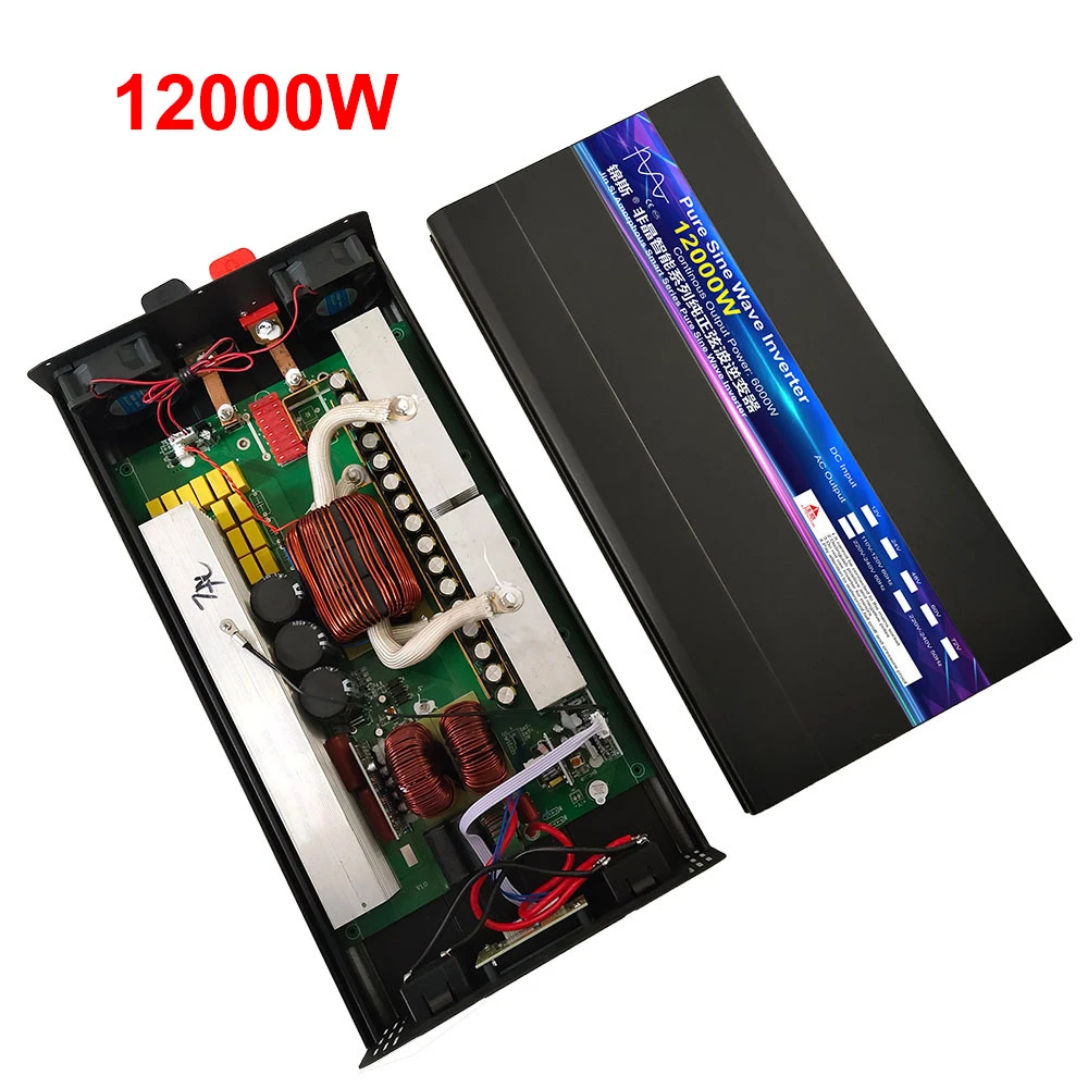 Inverter  12V 24V 48V To AC 220V 8000W 10000W 12000W Pure Sine Wave Solar Power Inverter Transformer Voltage Frequency Converter