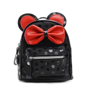 

Fashion Women Backpack Bag Sweet Lady Bow Big Ear Teenage Girls Mickey Backpacks School Bag Lady Mini Shoulder bags