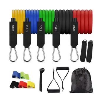 Resistance Bands Set Fitness Muscle Exercise Stretch Workout Loop Pull Up Ropes Physical Therapy Home Gym Strength Training manila hemp 1pc 5cmx12meter 2 x 40ft battle rope exercise batting ropes gym muscle toning metabolic workout