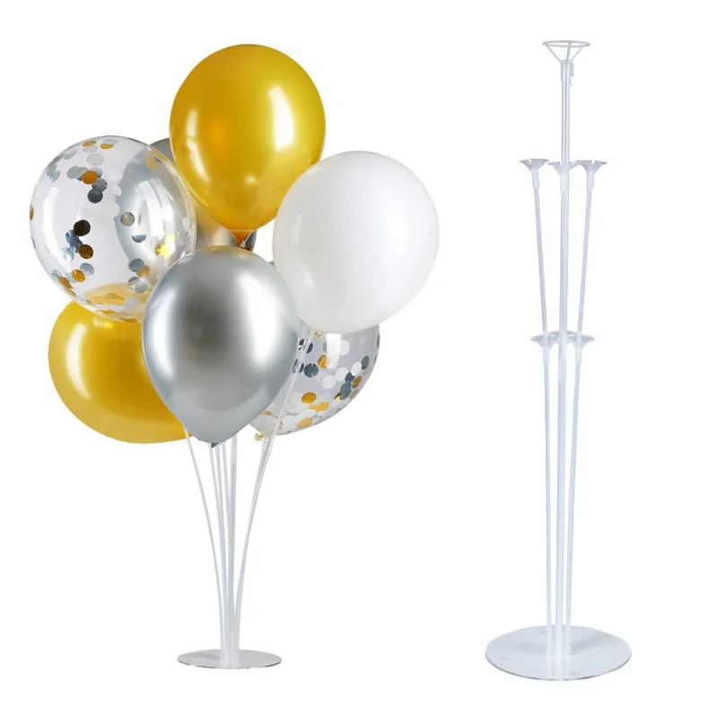 

1 Set Balloons Column Stand Tabletop Balloon Holder Plastic Balloon Support With 7 Tubes Birthday Party Wedding Decoration