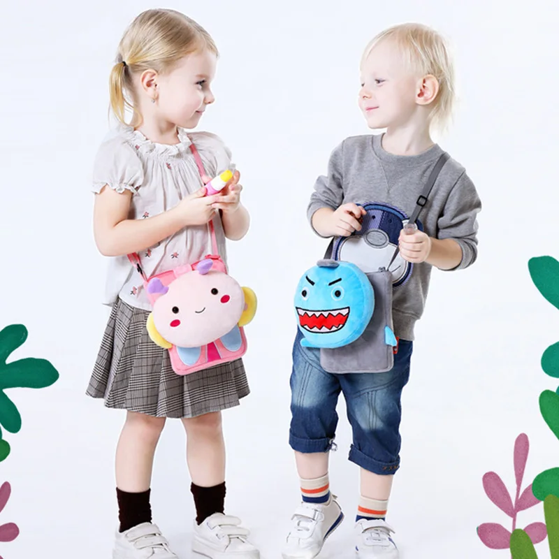 Kids Cute Cartoon Animal Shoulder Bag Kindergarten Plush Messenger Crossbody Bag New