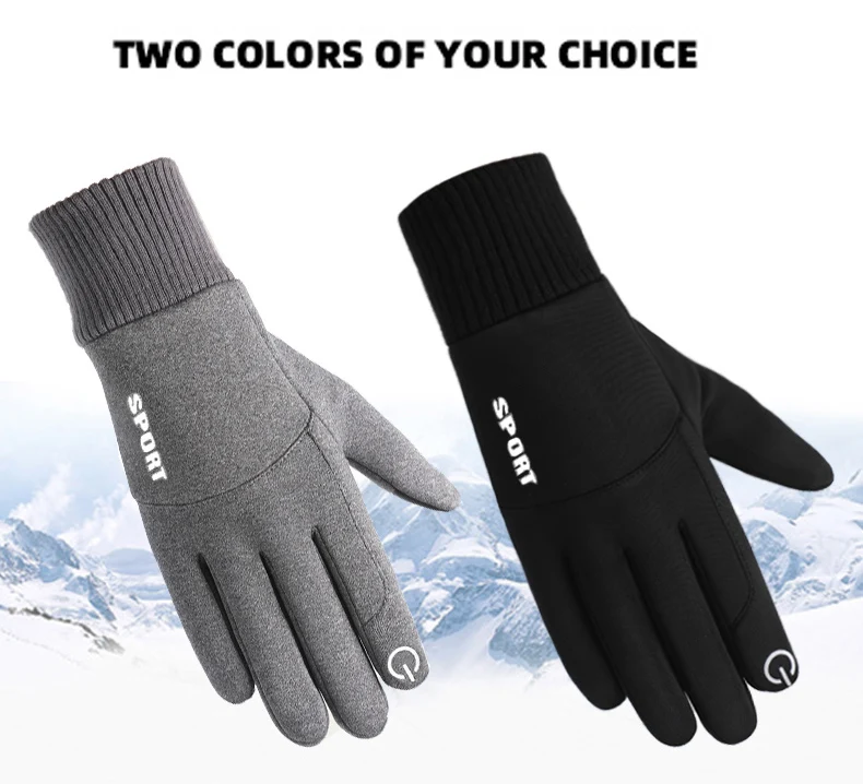 Winter Men's Gloves Windproof Keep Warm Touch Screen Glove Breathable Waterproof  Anti Slip Bike Cycling Gloves for Male