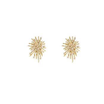 

2020 new wave creative design sense irregular earrings firework wizard zircon earrings ladies gift