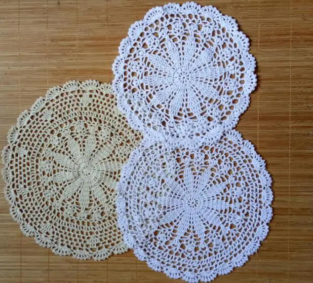 Modern Cotton Crochet Doilies Lot Table Cup Mat Pad Decor Placemat Coffee Drink Coasters Set Christmas Table Napkins For Home 2