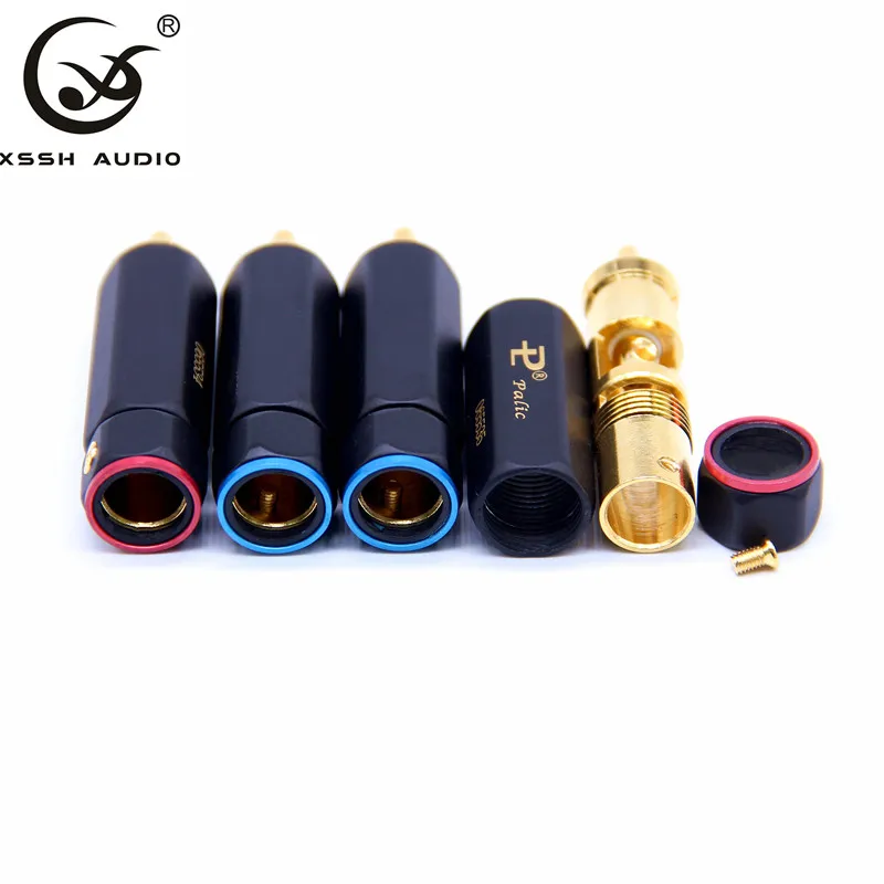 4 шт. XSSH позолоченный HIFI RCA штекер Hi-end самоблокирующийся A/V разъем для Diy аудио кабель