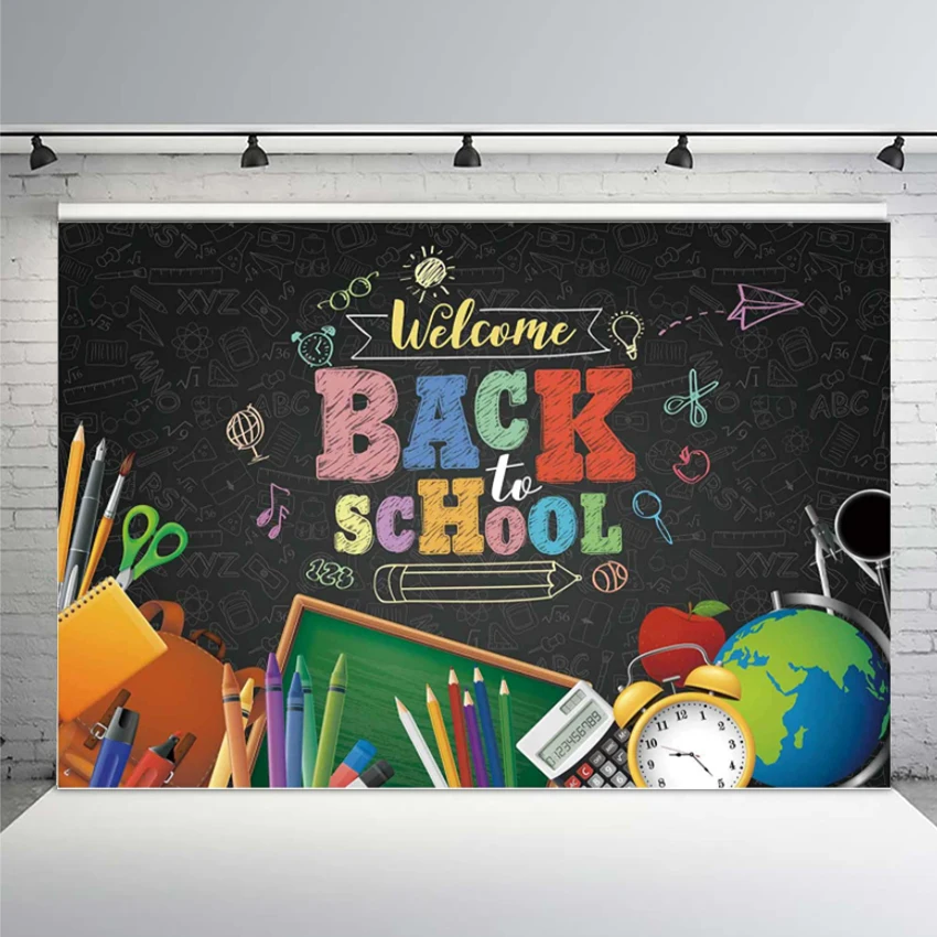 Back To School фонов первый день школьная доска фон для фотосъемки с изображением