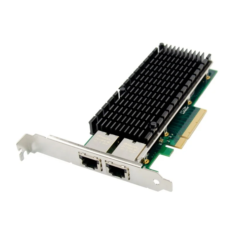 PCIe X8 to Dual port 10GbE RJ45 Server NIC Network Card PCIE 10 Gigabit  Ethernet server card X540 10000M PCI Express 8X LAN 10G AliExpress