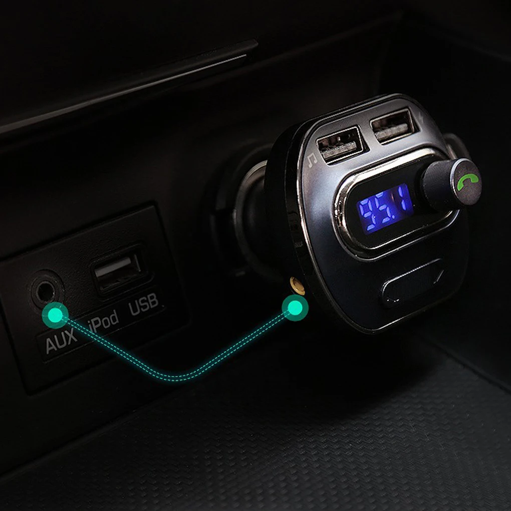 T19 автомобильное зарядное устройство с поддержкой Bluetooth громкой связи Автомобильный Bluetooth MP3-плеер Прикуриватель Авто MP3