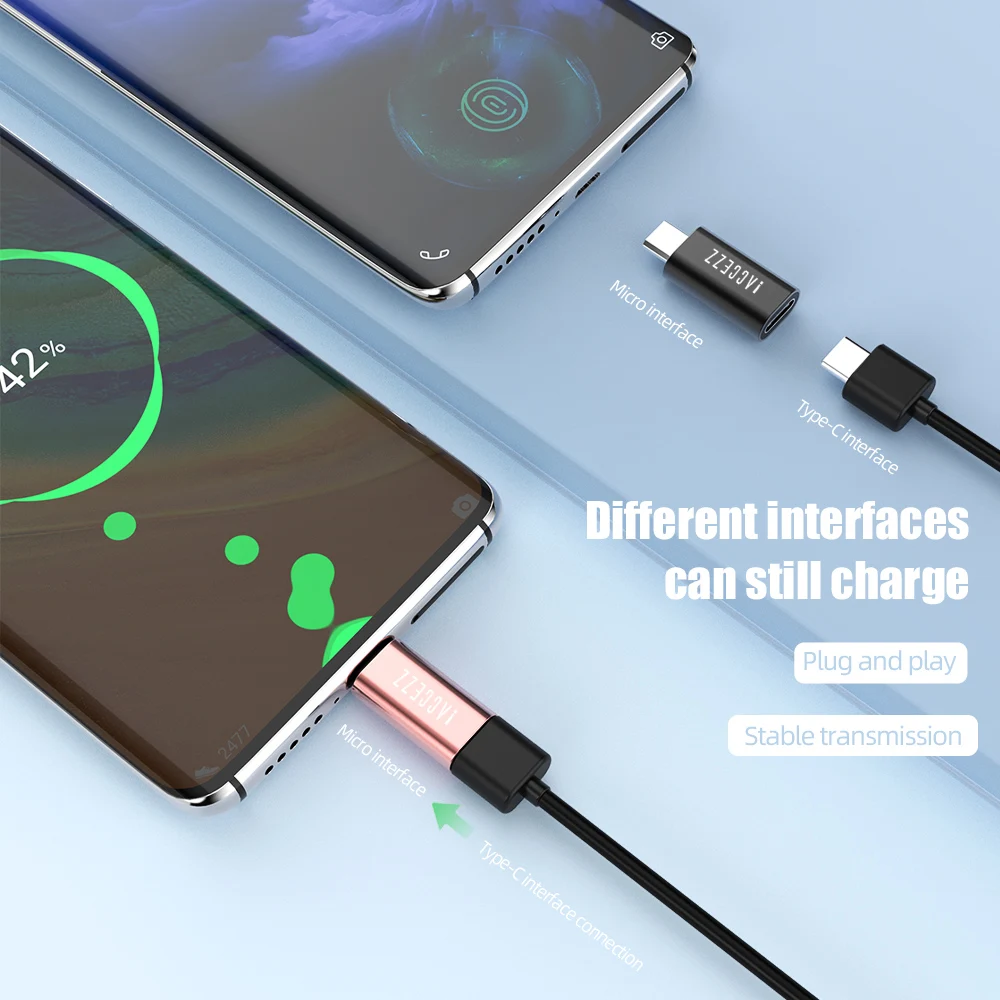 ! Адаптер ACCEZZ Type C на Micro USB Для Huawei Samsung LG Xiaomi Redmi 4X Note 5|Переходники и адаптеры| |