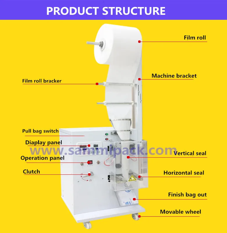 

High quality hand induction packing machine without filler 2g to 100g