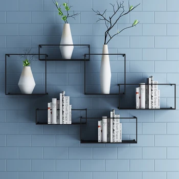 

Design easy storage Nordic wall storage rack exquisite small wall hanging living room simple wall hanging high quality wrought i