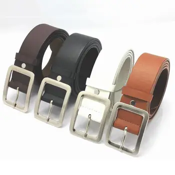 

Fashion Men Faux Leather Solid Color Pin Buckle Pants Waist Belt Waistband Gift