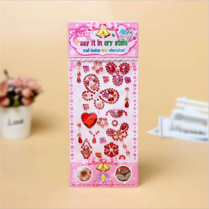 2    Flower Motif Rhinestones Sticker DIY Drill Mobile Acrylic Flat Paste Decor Bags Nails Phone Shell Car Sticker Diy Accessories