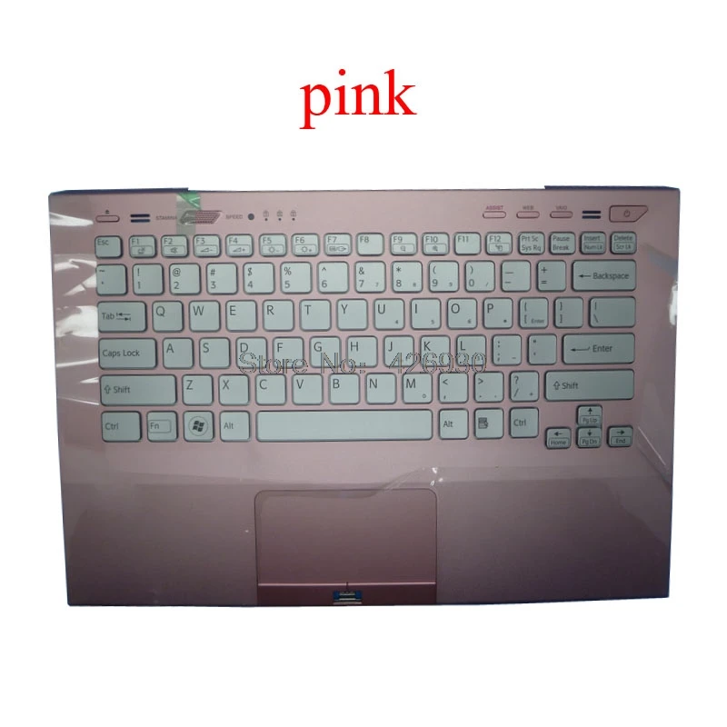 Подставка для ноутбука английская американская клавиатура для SONY для VAIO VPC-SA серии VPCSA с подсветкой и тачпадом черный серебристый золотой серый розовый фиолетовый