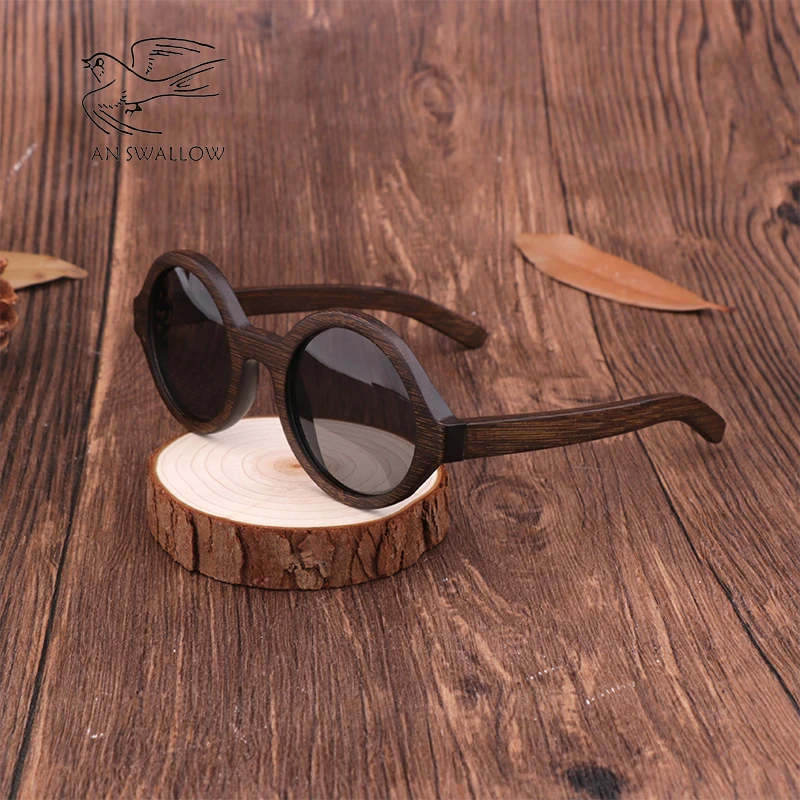 Lunettes de soleil fait основной en bambou для мужчин avec cadre brun Защита от ультрафиолетовых лучей UV400