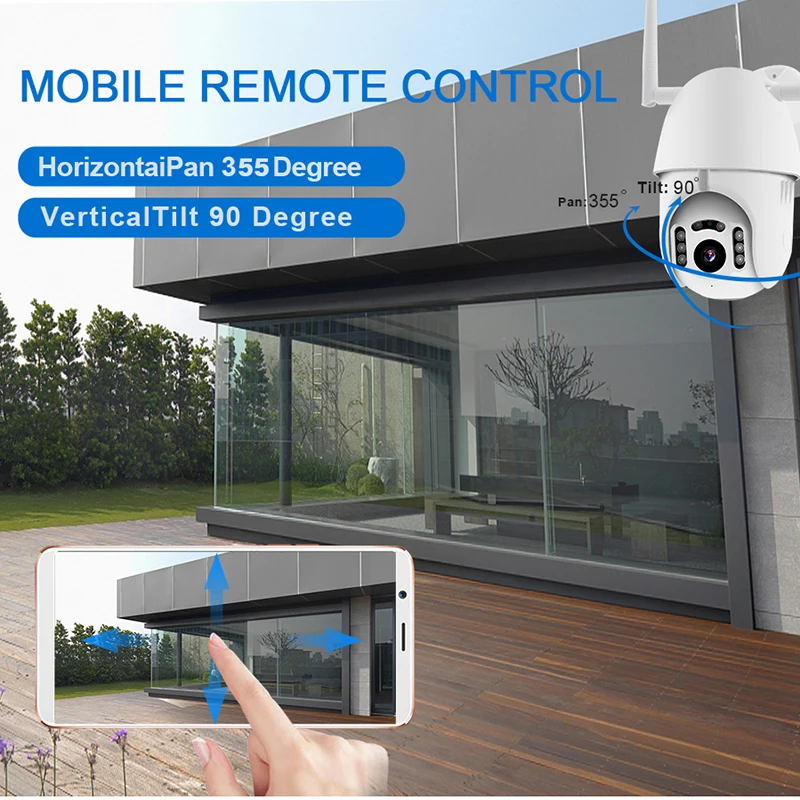 PTZ wifi купольная IP камера 1080P наружная Водонепроницаемая 2-мегапиксельная камера безопасности TF карта беспроводная ip-камера