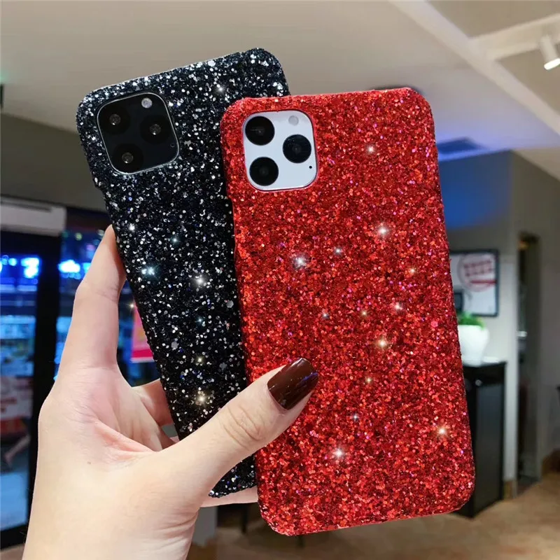 Роскошный блестящий Блестящий чехол накладка для iPhone 11 Pro Max жесткий телефона из
