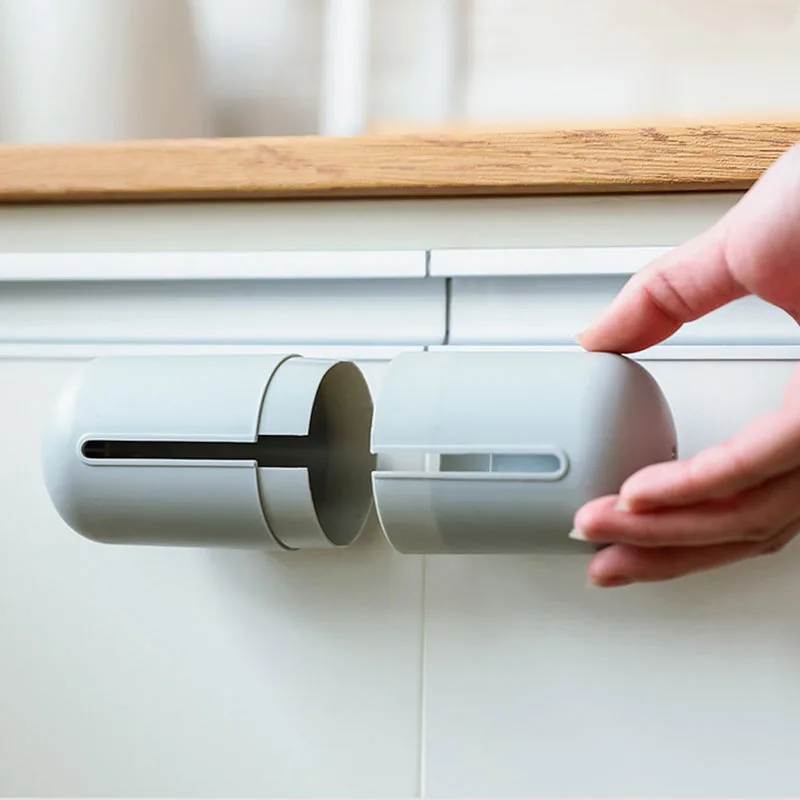 

Kitchen Tools Wall-mounted Bathroom Organization Multi-purpose Self Adhesive Trash Bags Storage Container Plastic